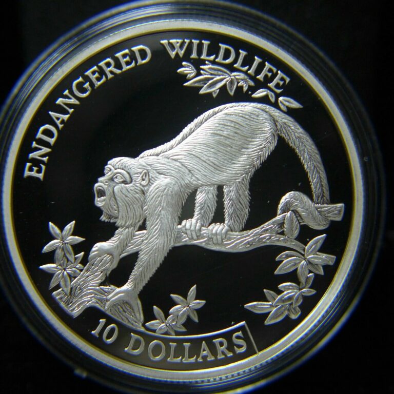 Read more about the article Belize 1995 Howler Monkey 10 Dollars Silver Coin  Proof No Box or COA