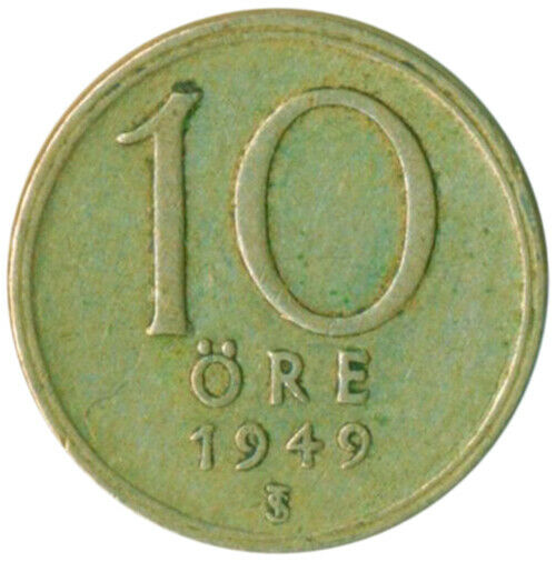 Read more about the article COIN / SWEDEN / 10 ORE SILVER 1949   #WT11272