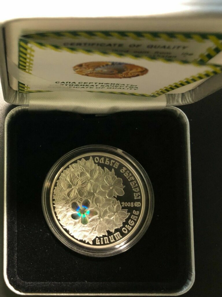 Read more about the article Kazakhstan Silver Coin 500 Tenge 2008 Olga’s Flax +Certificate+Box