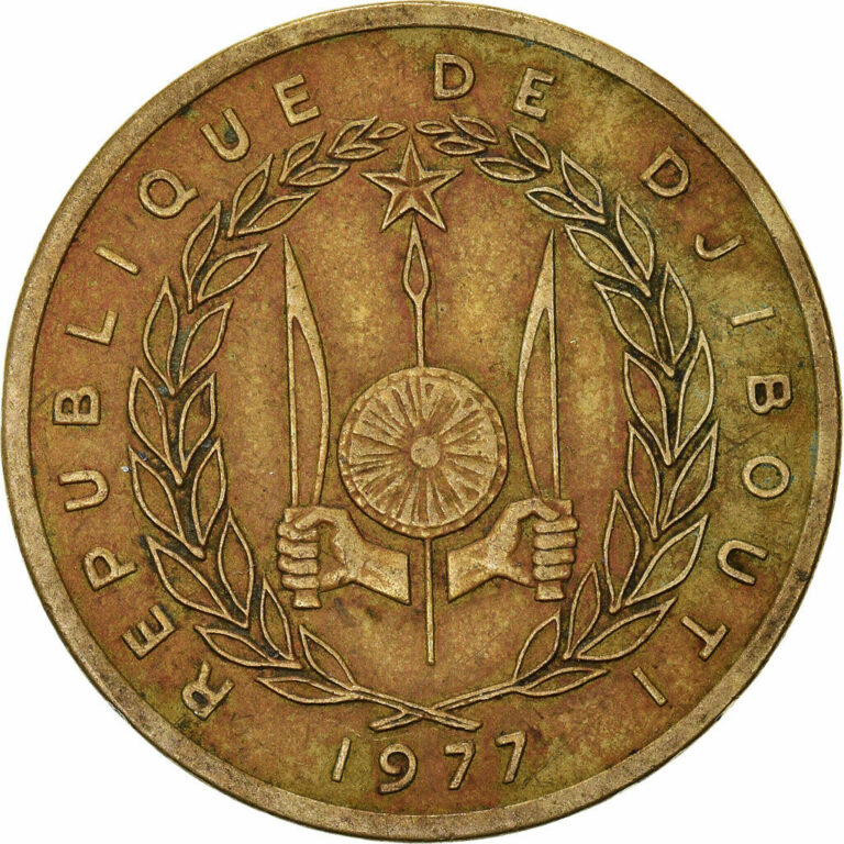 Read more about the article [#384369] Coin  Djibouti  10 Francs  1977  Paris  VF  Aluminum-Bronze  KM:23