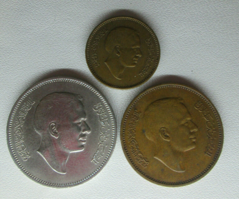 Read more about the article 🇯🇴 (Lot of 3 COINS) JORDAN 1968  50 fils 5 fils 1 fils  RARE Free shipping