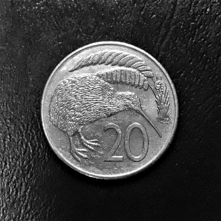 Read more about the article 1980 New Zealand 20 Cents Elizabeth II Kiwi
