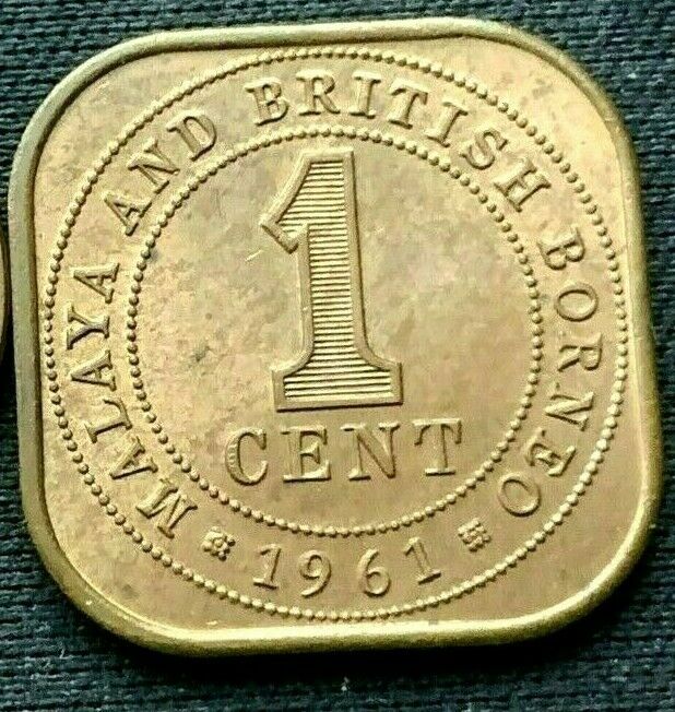 Read more about the article 1961 Malaya British Borneo 1 Cent Coin BU UNC    Bronze World Coin     #C454