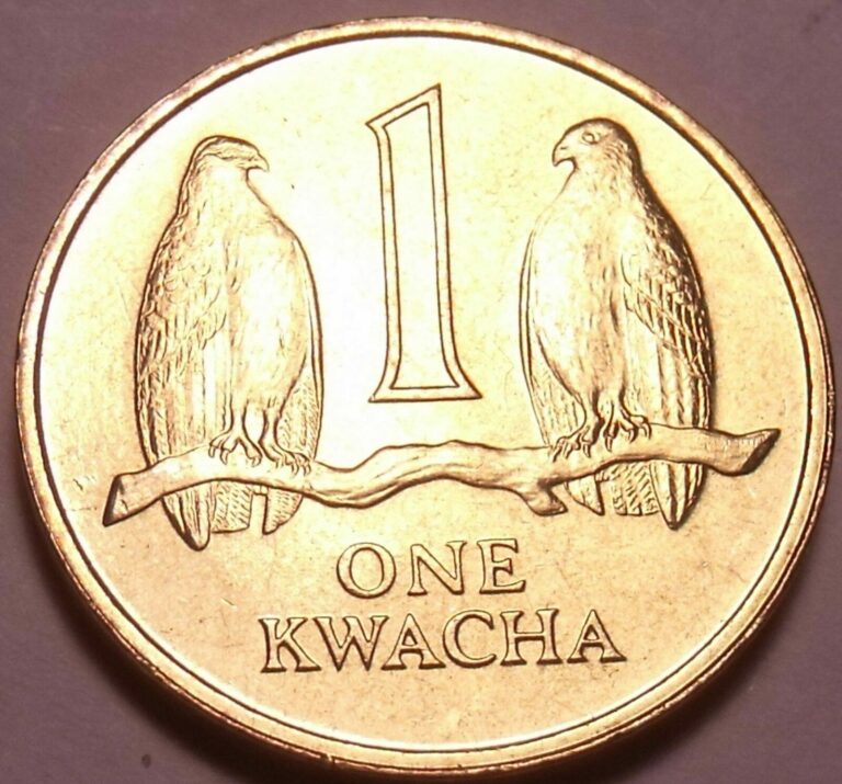 Read more about the article Gem Unc Zambia 1992 1 Kwacha~Two Falcons On a Branch~See R African Coins~Free Sh