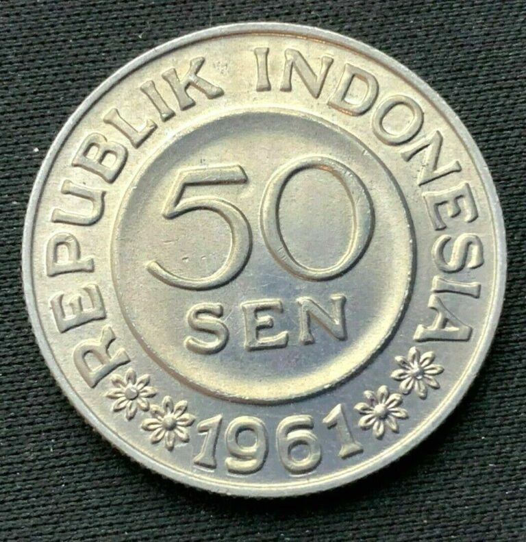 Read more about the article 1961 Indonesia 50 Sen Coin BU UNC      World Coin Aluminum      #K1589