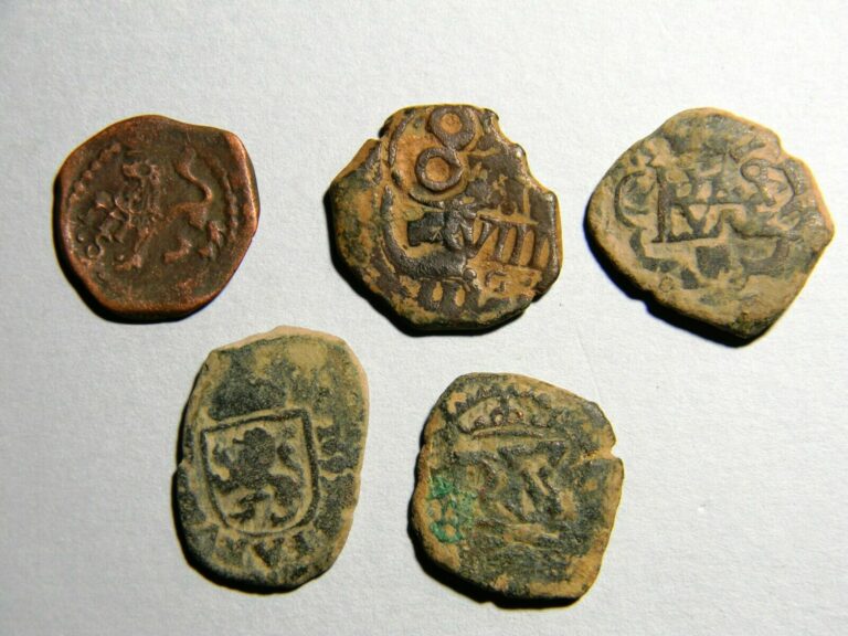 Read more about the article Spain lot of 5 interesting Cob coins (0308)