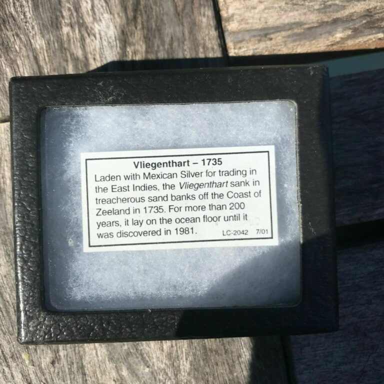 Read more about the article 1735 SHIPWRECKED VLIEGENTHWART SILVER COB COIN