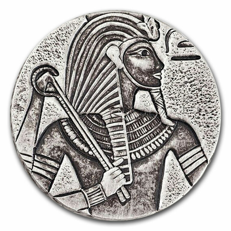 Read more about the article 2016 Republic of Chad 5 oz Silver King Tut – SKU #103176