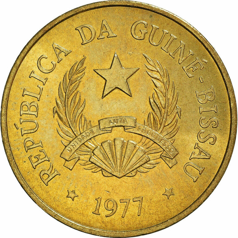 Read more about the article [#384718] Coin  Guinea-Bissau  Peso  1977  MS(63)  Aluminum-Bronze  KM:18