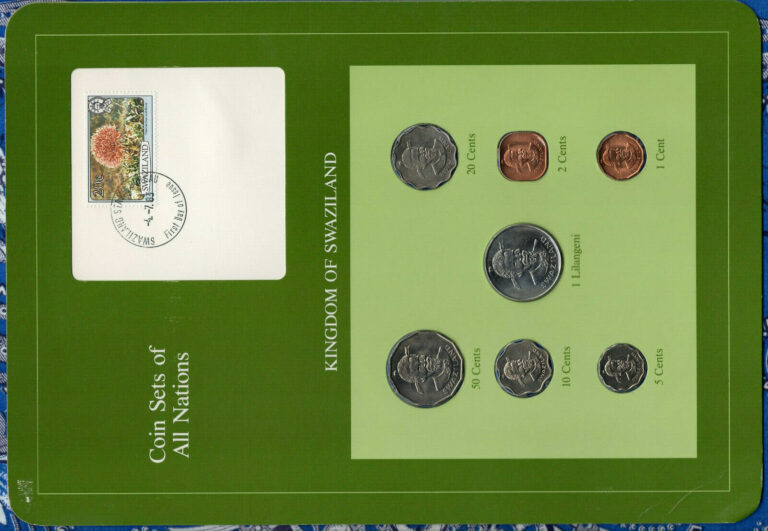 Read more about the article Coin Sets of All Nations Swaziland 1975-1982 20  5 cents  1 Lilangeni 1979