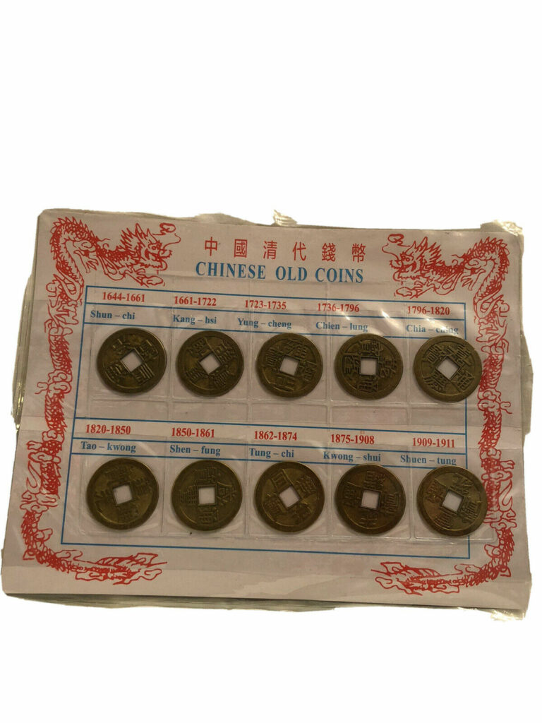 Read more about the article Chinese Old Coins (10 Coins) – “Ancient Cash” Dated A.D. 1644 Through 1911