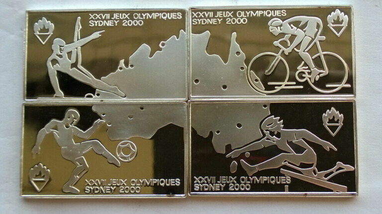 Read more about the article Benin 1999 Olympics 1000 Francs Set of 4 Silver Coins Proof