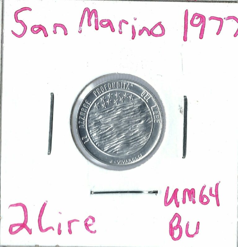 Read more about the article Coin San Marino 2 Lire 1977 KM64  combined shipping