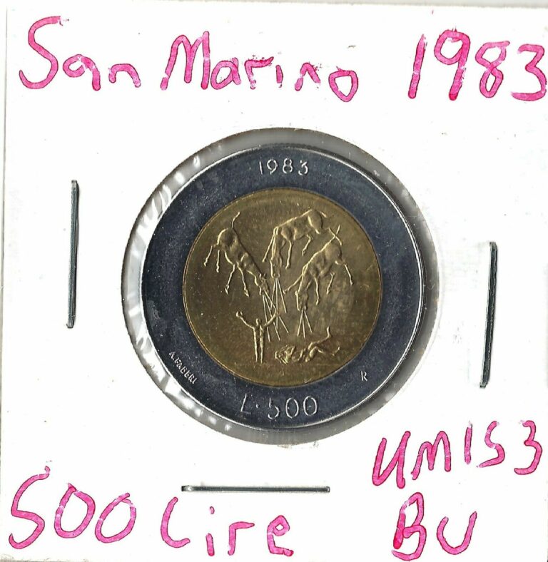Read more about the article Coin San Marino 500 Lire 1983 KM153  combined shipping