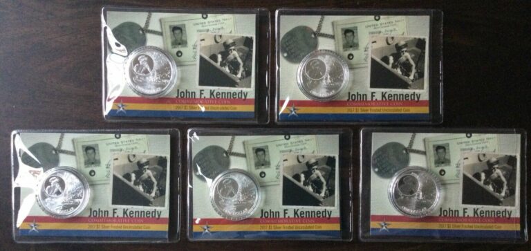 Read more about the article 2017 JOHN F KENNEDY SOLOMON ISLANDS 1 OZ PROOF LIKE SILVER COIN LOT OF 5 COINS!