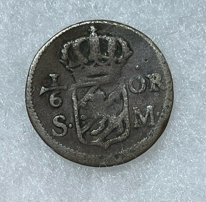 Read more about the article 1715 Sweden 1/6 Skilling World Coin Poor Condition