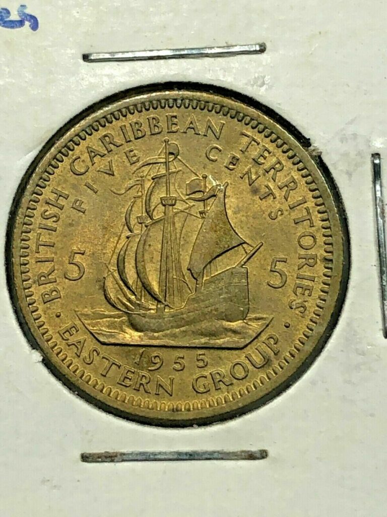 Read more about the article 1955 British Caribbean 5 Cent Foreign Coin #308