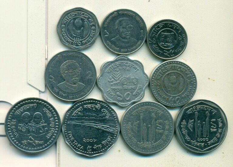 Read more about the article 10 DIFFERENT COINS from BANGLADESH (10 DIFFERENT TYPES)…Lot #4