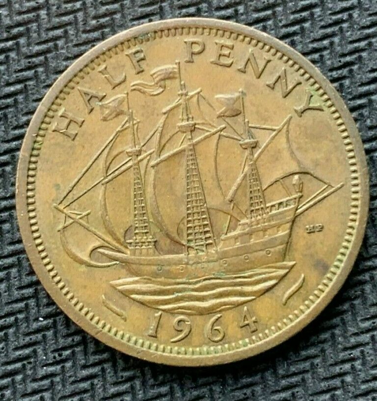 Read more about the article 1964 UK Half Penny Coin AU    Great Britain High Grade World Coin       #B425