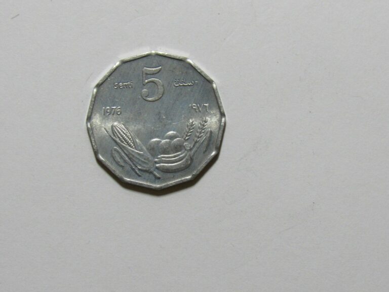 Read more about the article Old Somalia Coin – 1976 5 Senti – Brilliant Uncirculated