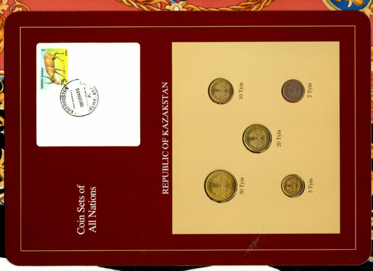 Read more about the article Coin Sets of All Nations Kazakhstan 50  20  10  5  2 Tyin 1993 UNC