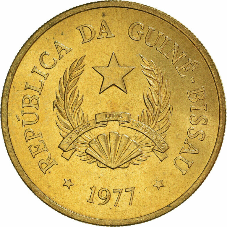 Read more about the article [#384719] Coin  Guinea-Bissau  2-1/2 Pesos  1977  MS(63)  Aluminum-Bronze  KM:19