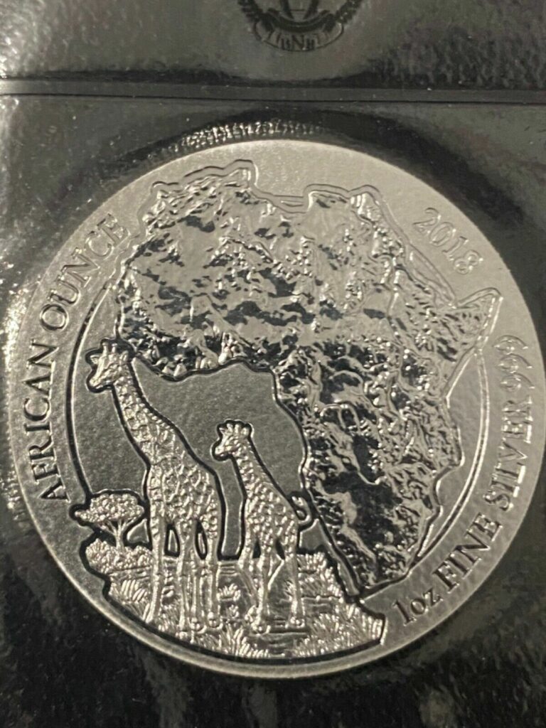 Read more about the article 2018 Rwanda 1 oz Silver African Giraffe BU
