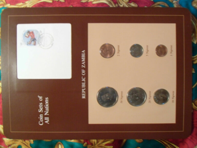 Read more about the article Coin Sets of All Nations Zambia 1968-1983 UNC 20 Ngwee 1968 50 Ngwee 1972