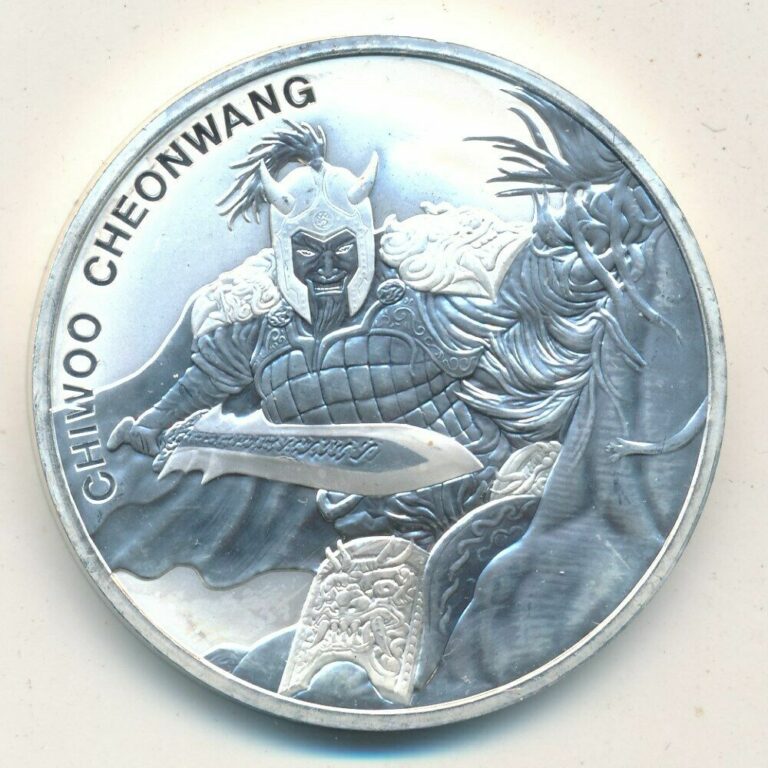 Read more about the article 2018 SOUTH KOREA SILVER 1 OZ COIN-CHIWOO CHEONWANG-UNCIRCULATED-SHIPS FREE!