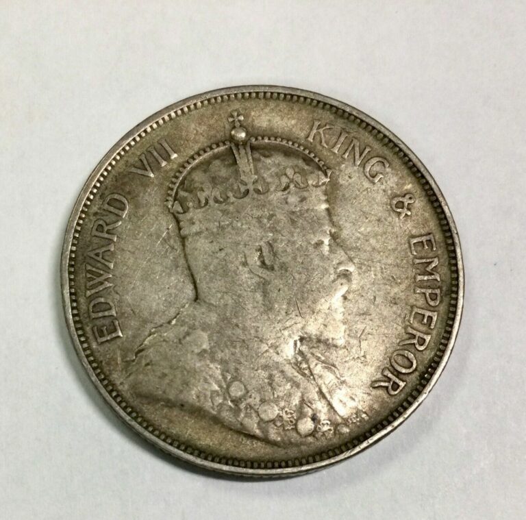 Read more about the article 1907H Straits Settlements 50 Cents Edward VII Decent Mid  grade coin