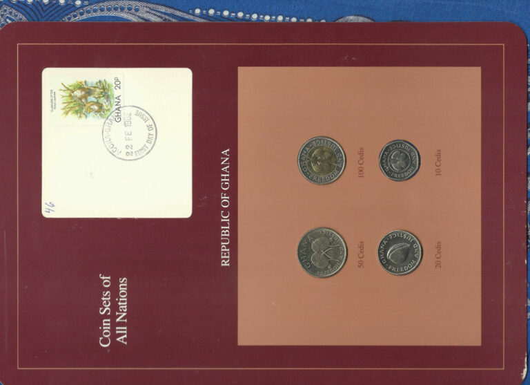 Read more about the article Coin Sets of All Nations Ghana UNC 100  50  20  10 Cedis 1991 Otter Stamp