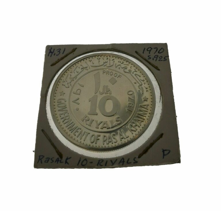 Read more about the article 1970 Coin  Ras Al Khaimah  Riyals  925  1890 – 1969  Dwight Eisenhow  .8902 Proo