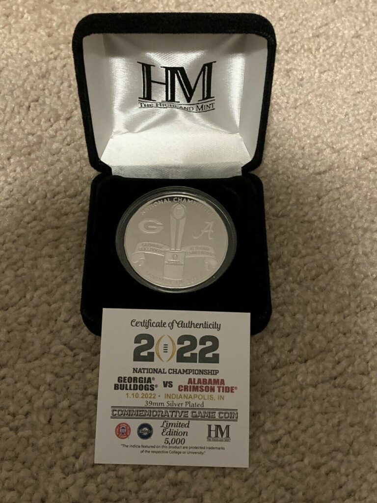 Read more about the article 2021 2022 CFP NATIONAL CHAMPIONSHIP GAME COIN GEORGIA v ALABAMA with COA