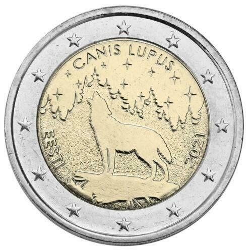 Read more about the article Estonia 2021 2 euro coin National Animal –  Wolf UNC