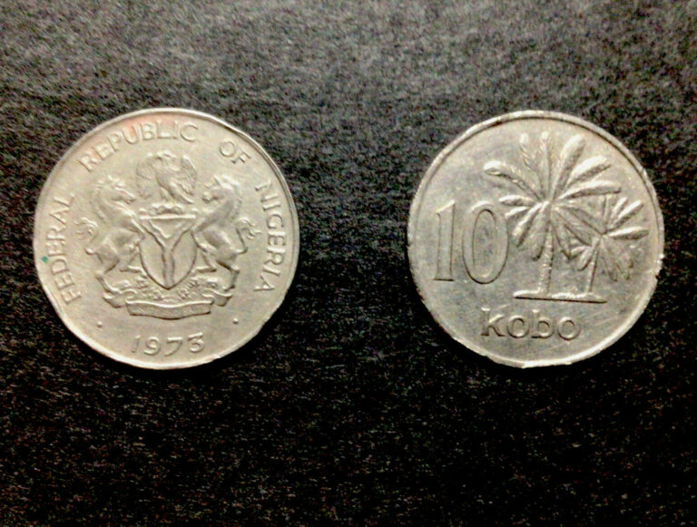 Read more about the article (2) 1973 FEDERAL REPUBLIC OF NIGERIA 10 KOBO COINS