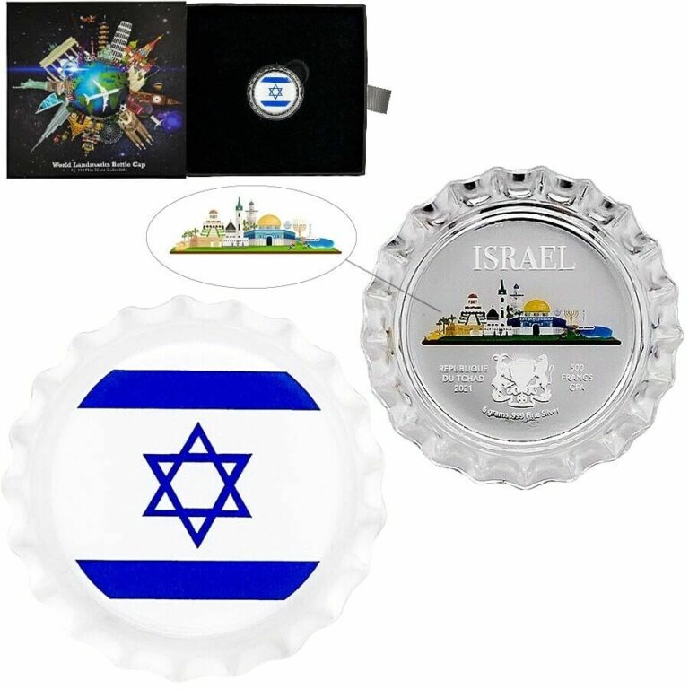 Read more about the article 2021 Chad 6 gram World Landmarks – Israel Bottle Cap Proof Silver Coin (w/Box)