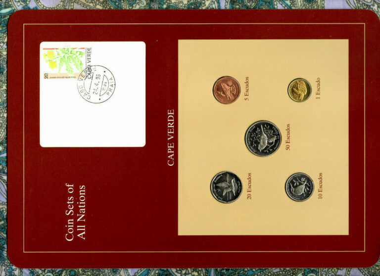 Read more about the article Coin Sets of All Nations Cape Verde UNC 1 5 10 20 50 Escudos 1994 RARE SET