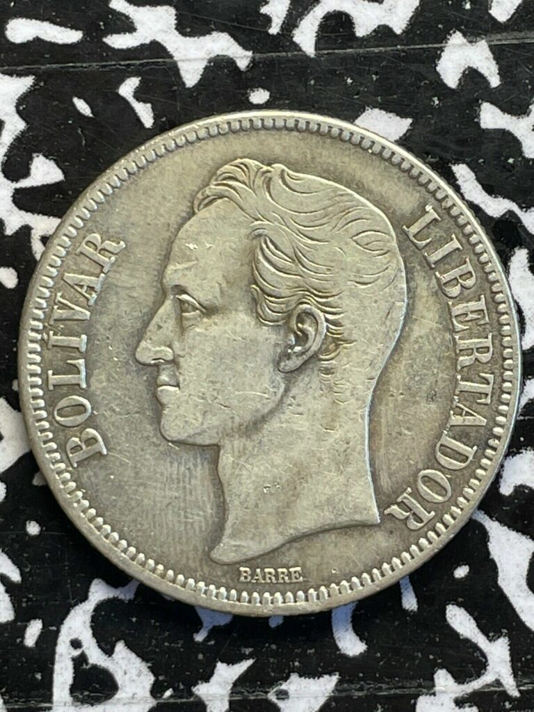 Read more about the article 1936 Venezuela 5 Bolivares Lot#W0695 Large Silver Coin!