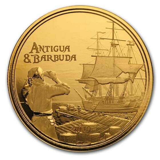 Read more about the article 2019 Antigua and Barbuda 1 oz Gold Rum Runner BU – SKU#192889