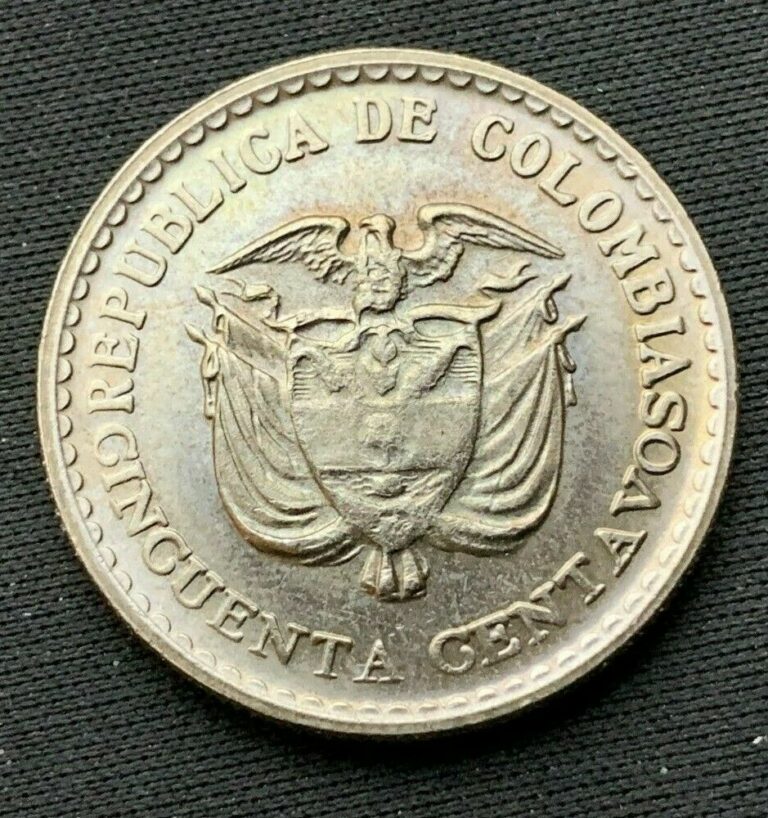 Read more about the article 1965 Colombia 50 Centavos BU  Jorge Gaitan   Copper nickel Coin     #K575