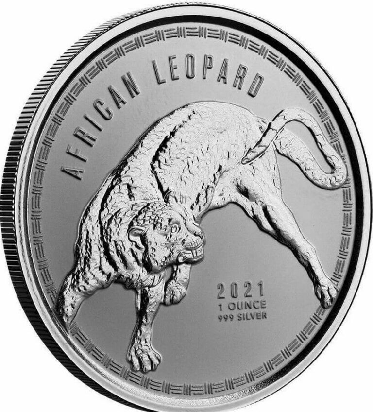 Read more about the article *SALE PRICED* 2021 Ghana African Leopard 1 oz Silver Coin B/U QTY IS LIMITED