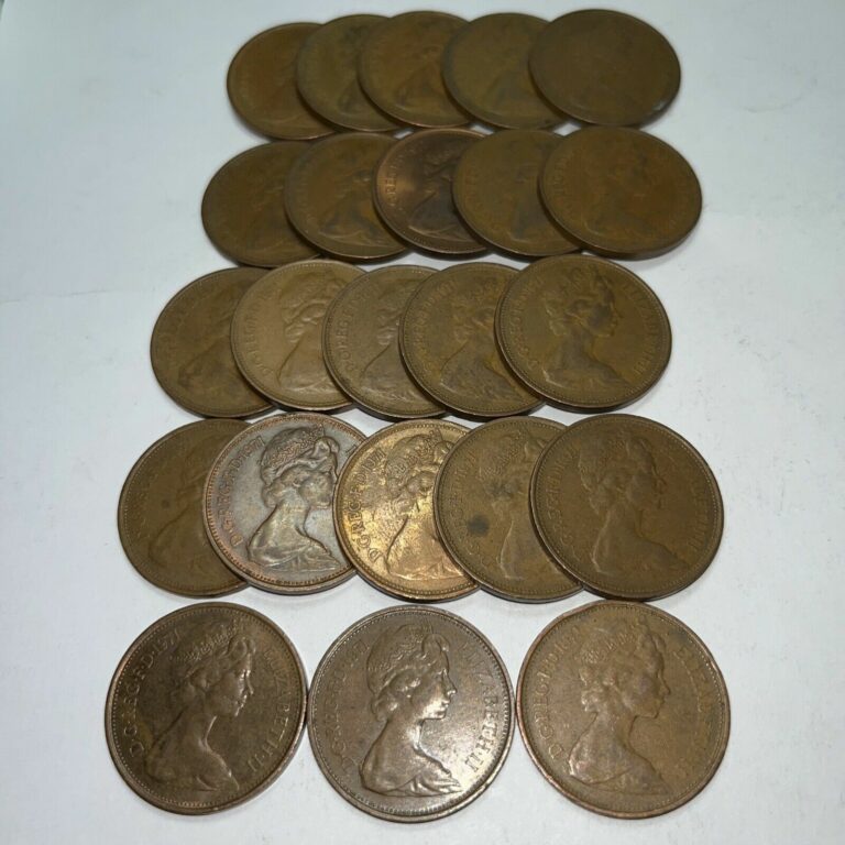 Read more about the article Lot Of 23 United Kingdom 2 New Pence Elizabeth II Coins  All 1971
