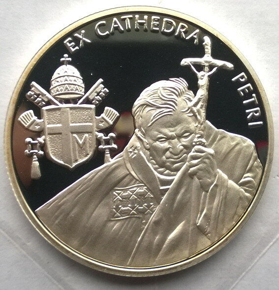 Read more about the article Malta Order of 2005 Cathedra Petri Blessing 100 Liras Silver Coin Proof