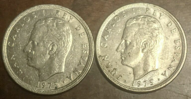 Read more about the article Spain 5 Peseta 1975 (77  78) Coins