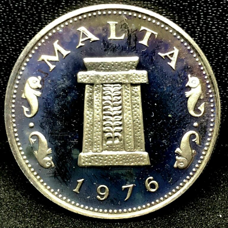 Read more about the article RARE: GEM PROOF 1976 MALTA  5 CENTS – LOW MINTAGE COIN