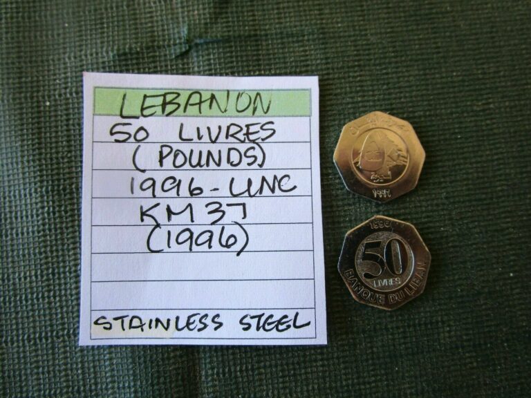 Read more about the article LEBANON  50 livres  (pounds)  1996 unc  Km 37 (1996)