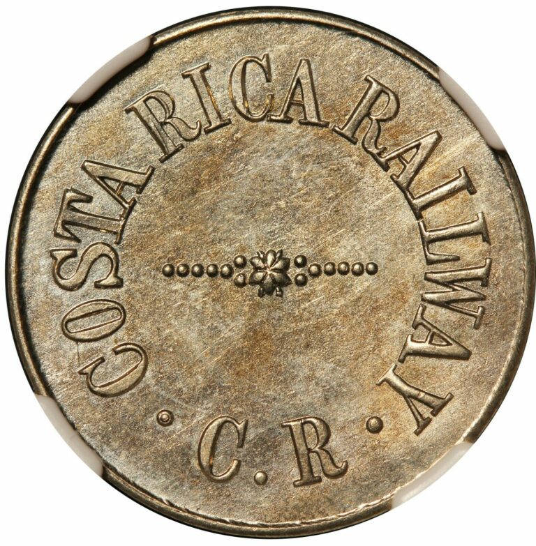 Read more about the article 1890s Costa Rica San Jose 50 Centavos Railway Token R-SJS-42 – NGC MS 64 TOP POP