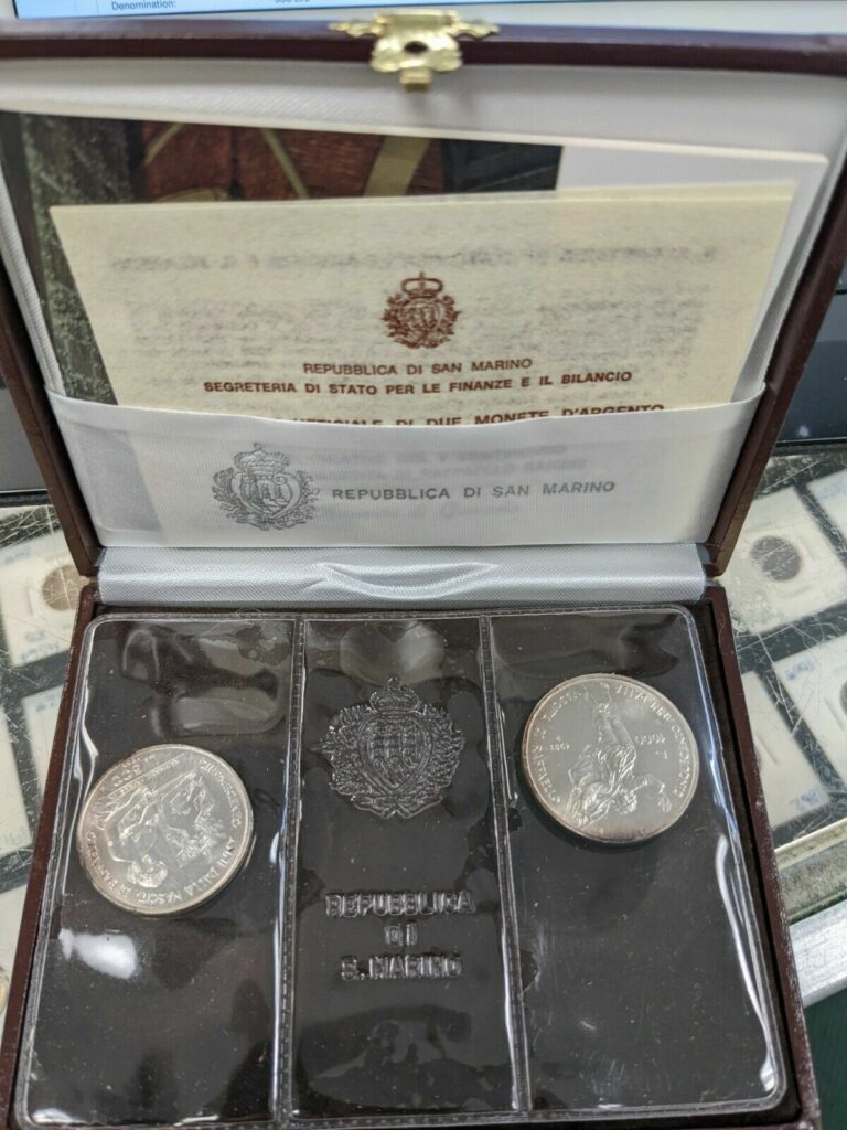 Read more about the article 1983 San Marino Silver Coin Set – 1000  500 Lire. FREE SHIPPING