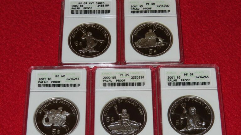 Read more about the article 2000 2001 2002 Palau Neptune Marine Life Protection .925 Silver Coin ANACS PR69