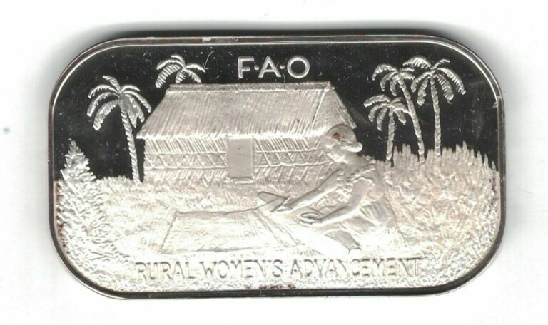 Read more about the article TONGA SILVER RECTANGULAR 1 PAANGA PROOF COIN 1980 YEAR KM#62a FAO